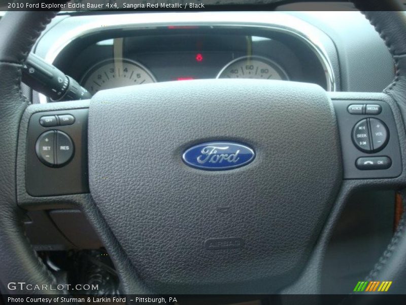 Sangria Red Metallic / Black 2010 Ford Explorer Eddie Bauer 4x4
