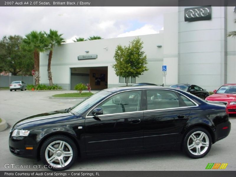 Brilliant Black / Ebony 2007 Audi A4 2.0T Sedan