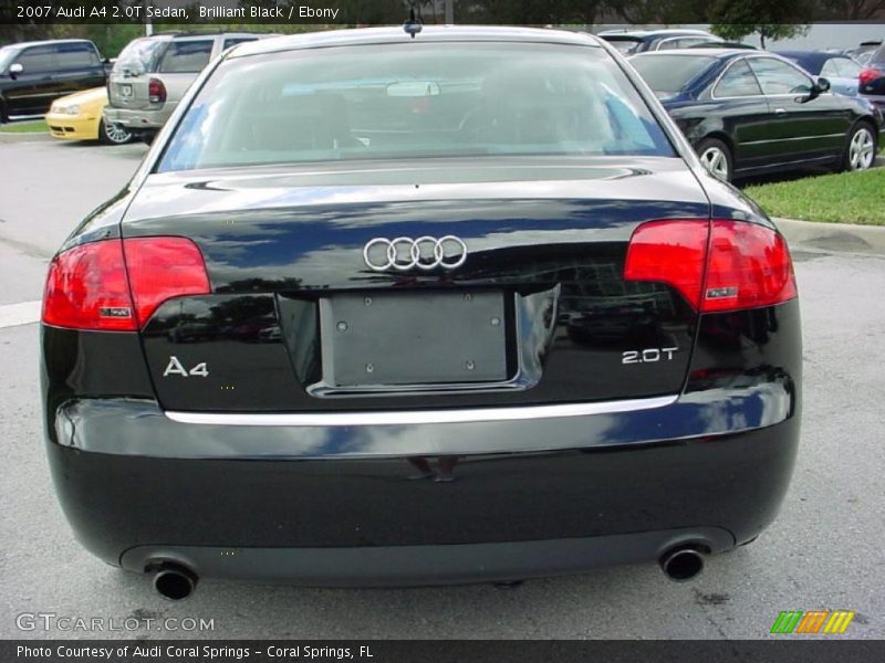 Brilliant Black / Ebony 2007 Audi A4 2.0T Sedan