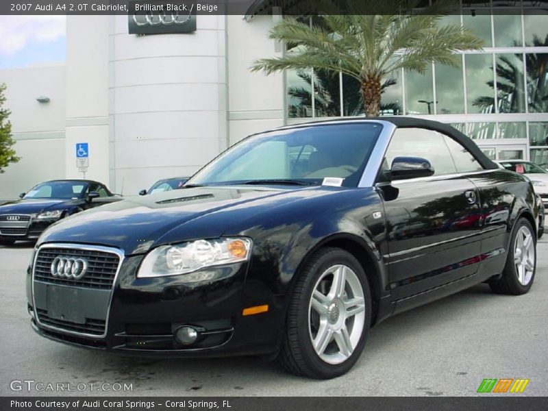 Brilliant Black / Beige 2007 Audi A4 2.0T Cabriolet