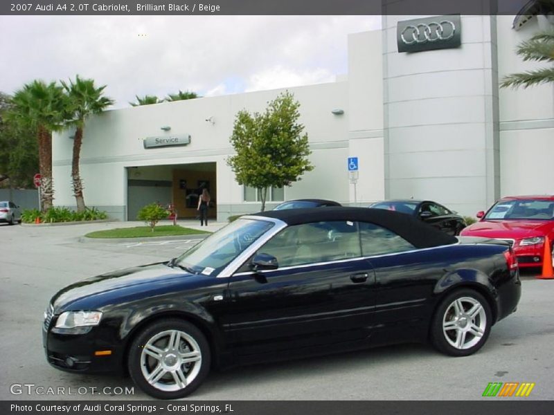 Brilliant Black / Beige 2007 Audi A4 2.0T Cabriolet
