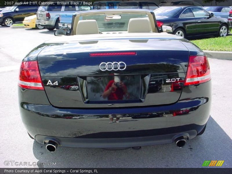 Brilliant Black / Beige 2007 Audi A4 2.0T Cabriolet