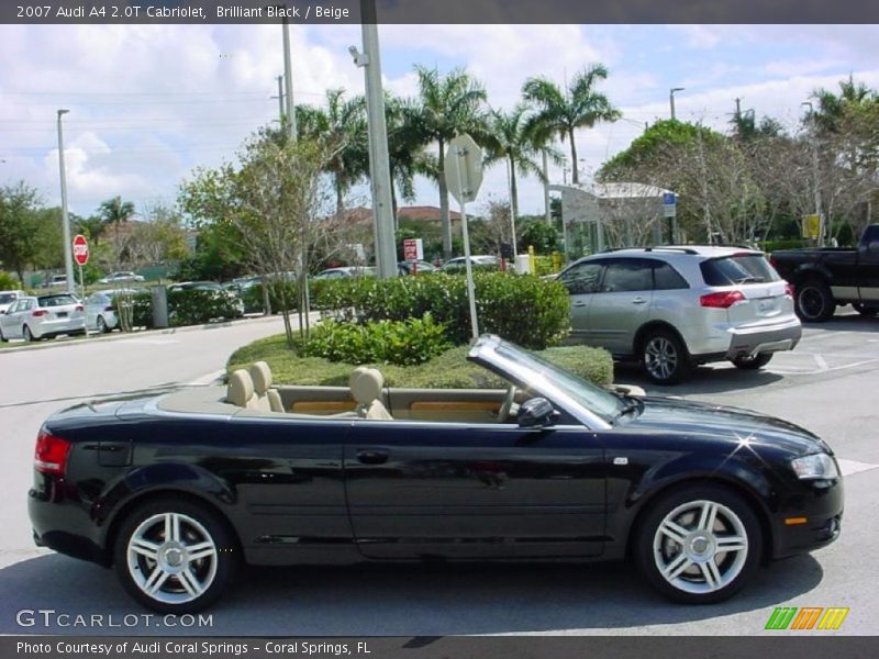 Brilliant Black / Beige 2007 Audi A4 2.0T Cabriolet