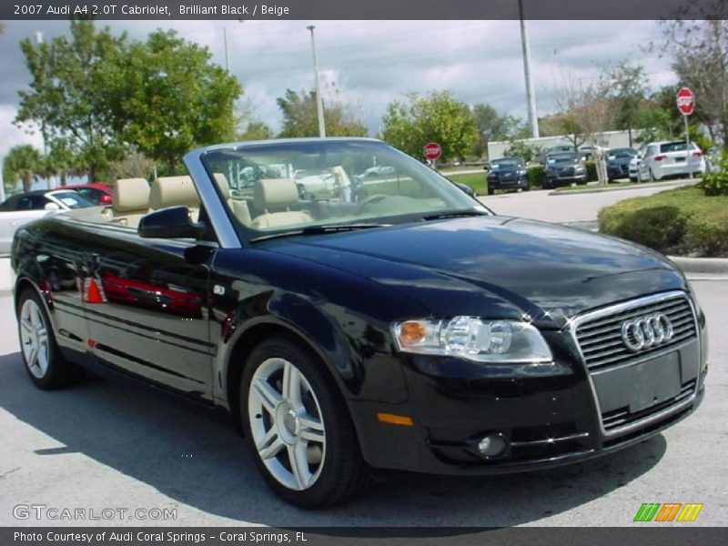 Brilliant Black / Beige 2007 Audi A4 2.0T Cabriolet