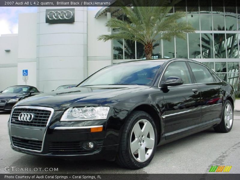 Brilliant Black / Black/Amaretto 2007 Audi A8 L 4.2 quattro