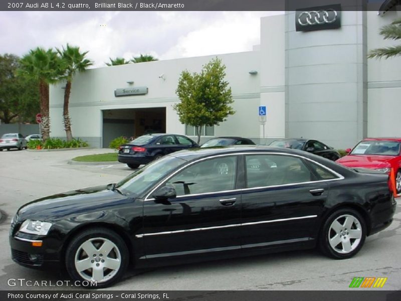 Brilliant Black / Black/Amaretto 2007 Audi A8 L 4.2 quattro