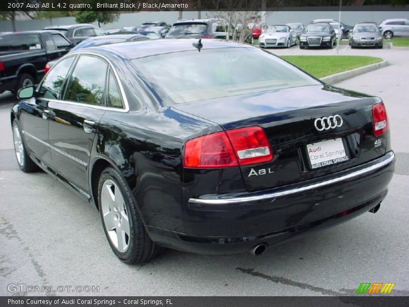 Brilliant Black / Black/Amaretto 2007 Audi A8 L 4.2 quattro