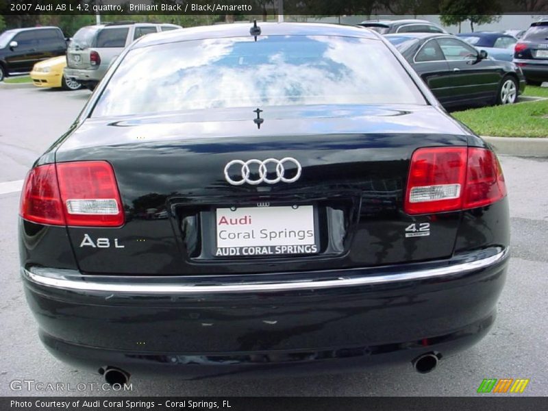 Brilliant Black / Black/Amaretto 2007 Audi A8 L 4.2 quattro