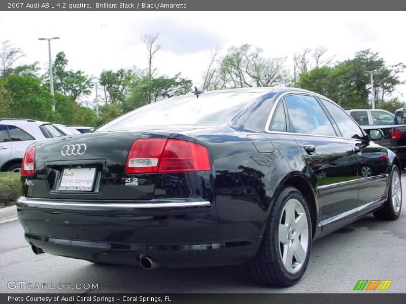 Brilliant Black / Black/Amaretto 2007 Audi A8 L 4.2 quattro