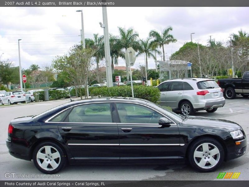 Brilliant Black / Black/Amaretto 2007 Audi A8 L 4.2 quattro