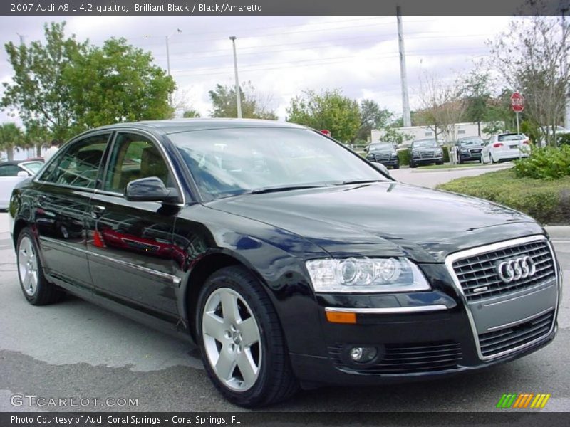 Brilliant Black / Black/Amaretto 2007 Audi A8 L 4.2 quattro