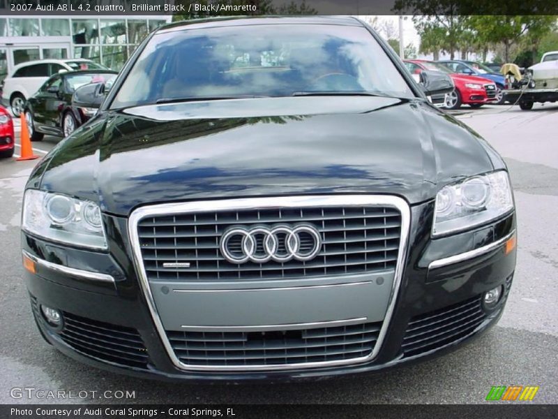 Brilliant Black / Black/Amaretto 2007 Audi A8 L 4.2 quattro