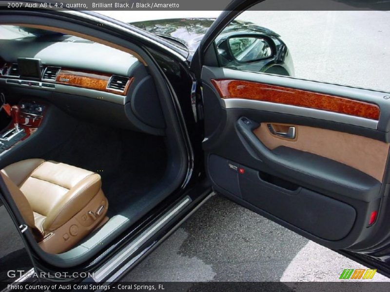 Brilliant Black / Black/Amaretto 2007 Audi A8 L 4.2 quattro