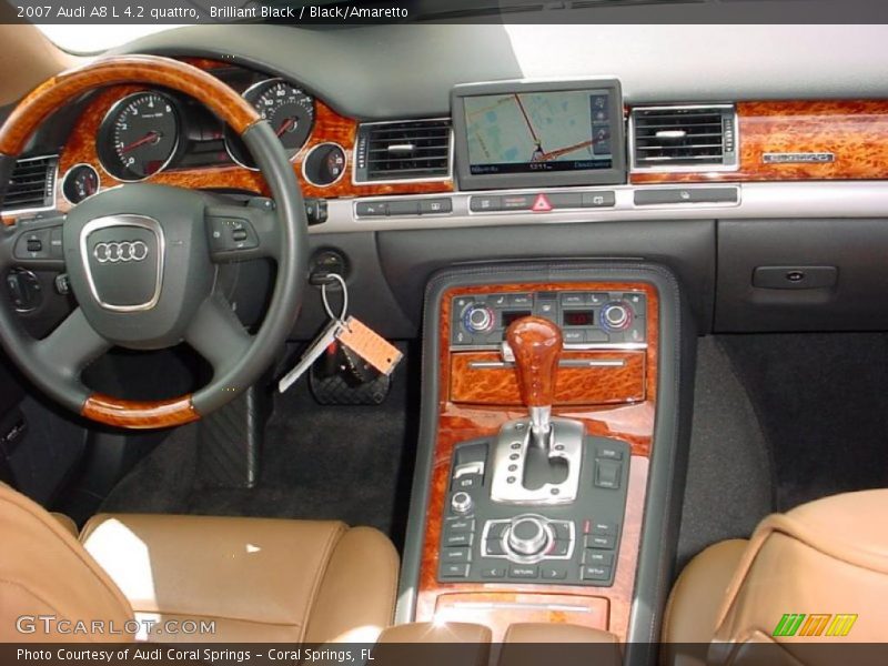 Brilliant Black / Black/Amaretto 2007 Audi A8 L 4.2 quattro