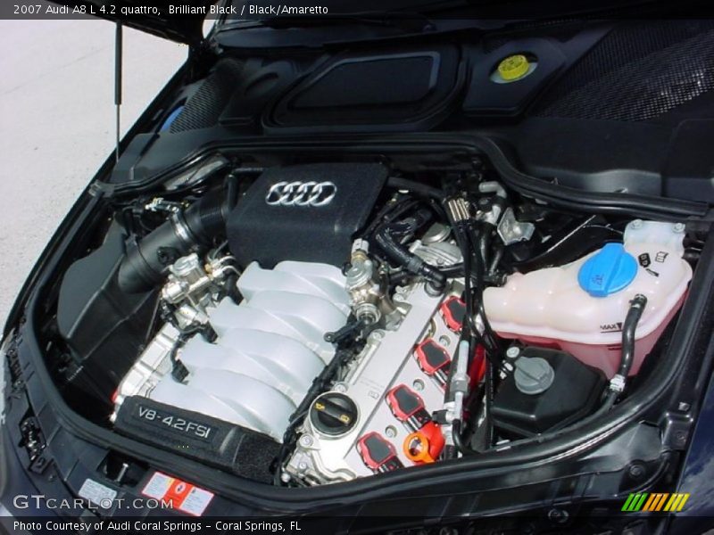 Brilliant Black / Black/Amaretto 2007 Audi A8 L 4.2 quattro