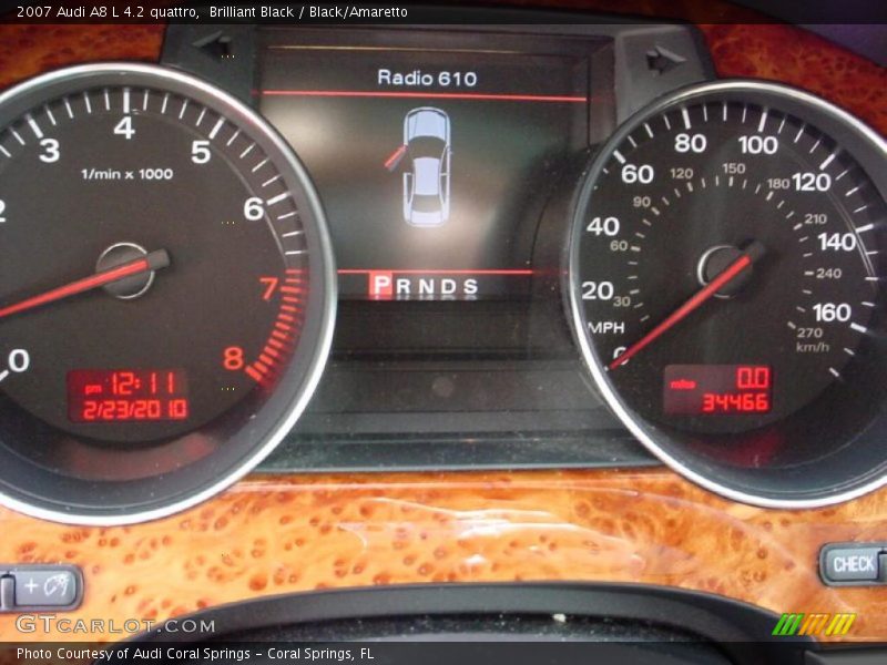 Brilliant Black / Black/Amaretto 2007 Audi A8 L 4.2 quattro