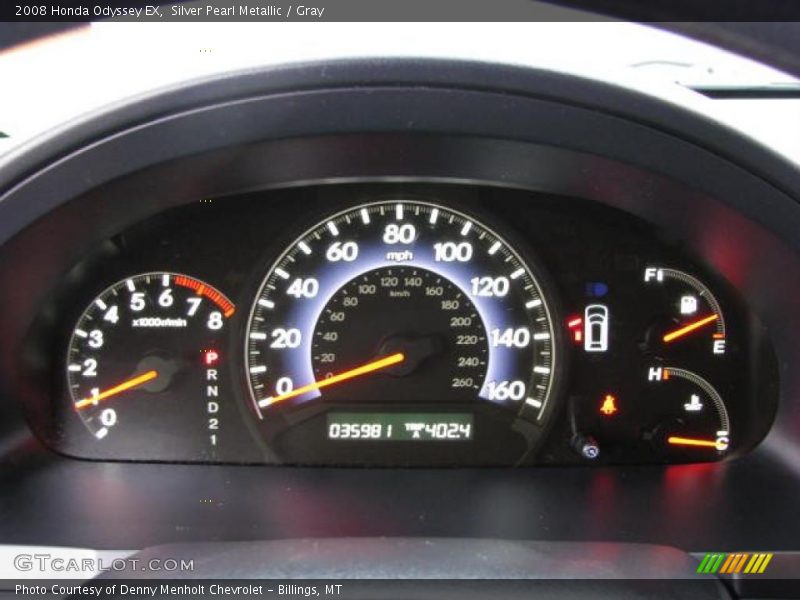 Silver Pearl Metallic / Gray 2008 Honda Odyssey EX