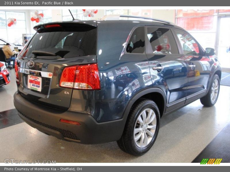 Pacific Blue / Black 2011 Kia Sorento EX