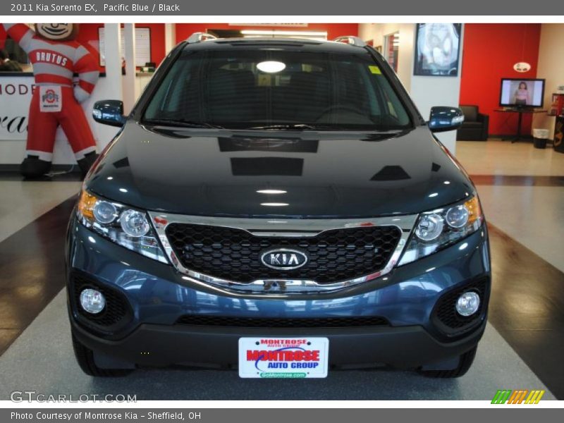 Pacific Blue / Black 2011 Kia Sorento EX