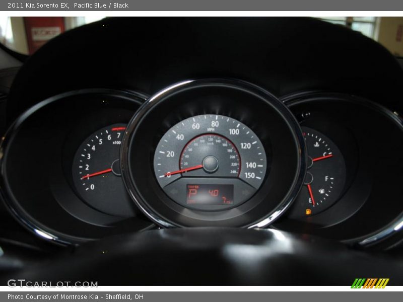 Pacific Blue / Black 2011 Kia Sorento EX