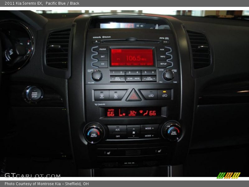 Pacific Blue / Black 2011 Kia Sorento EX