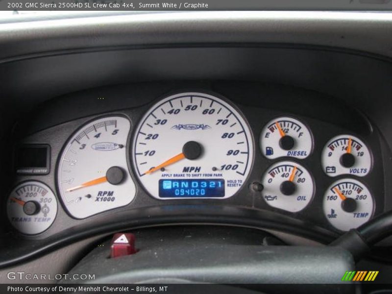 Summit White / Graphite 2002 GMC Sierra 2500HD SL Crew Cab 4x4
