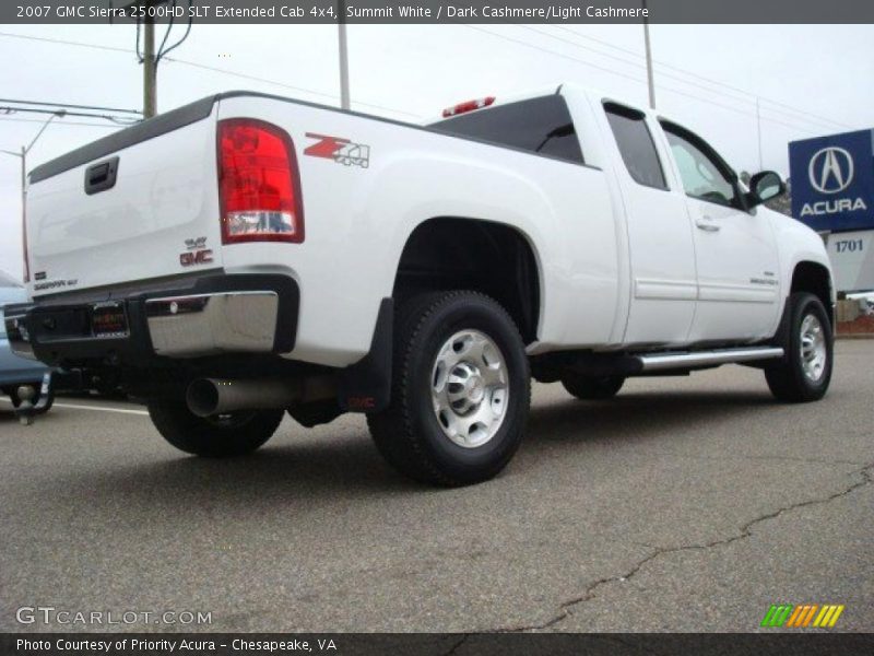 Summit White / Dark Cashmere/Light Cashmere 2007 GMC Sierra 2500HD SLT Extended Cab 4x4