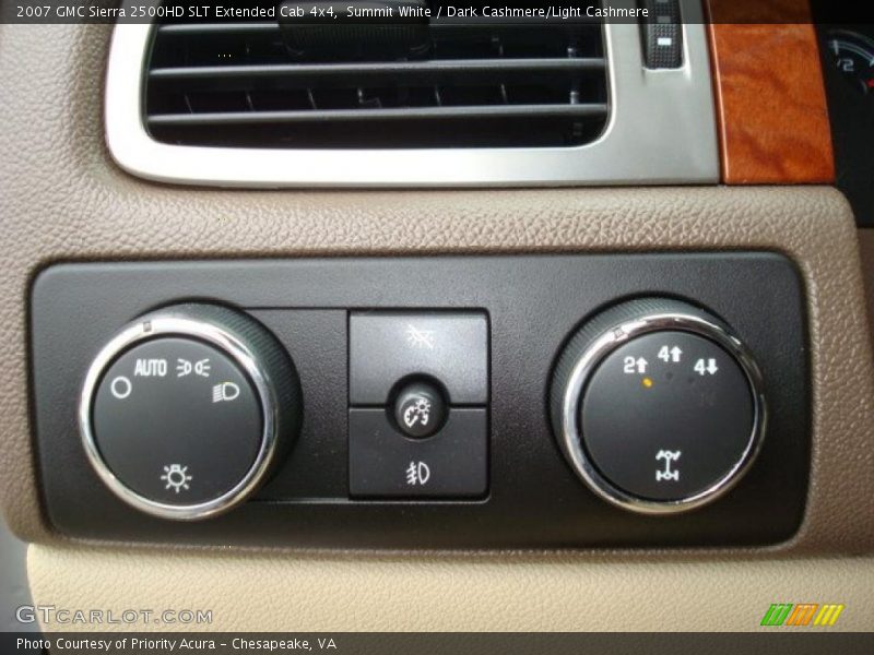 Summit White / Dark Cashmere/Light Cashmere 2007 GMC Sierra 2500HD SLT Extended Cab 4x4