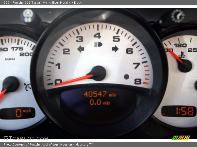 Arctic Silver Metallic / Black 2004 Porsche 911 Targa