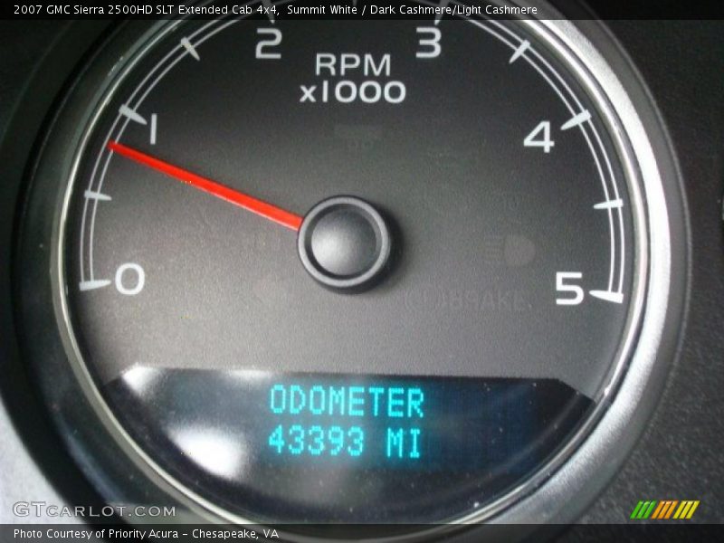 Summit White / Dark Cashmere/Light Cashmere 2007 GMC Sierra 2500HD SLT Extended Cab 4x4