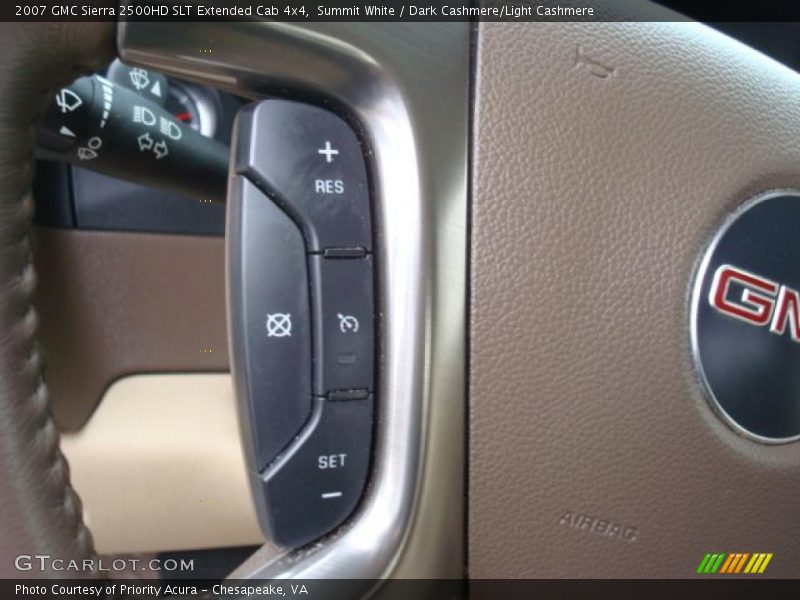 Summit White / Dark Cashmere/Light Cashmere 2007 GMC Sierra 2500HD SLT Extended Cab 4x4