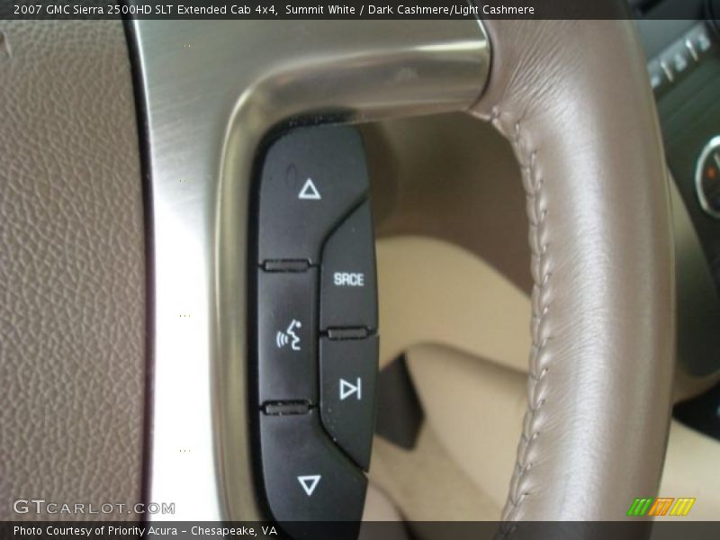 Summit White / Dark Cashmere/Light Cashmere 2007 GMC Sierra 2500HD SLT Extended Cab 4x4