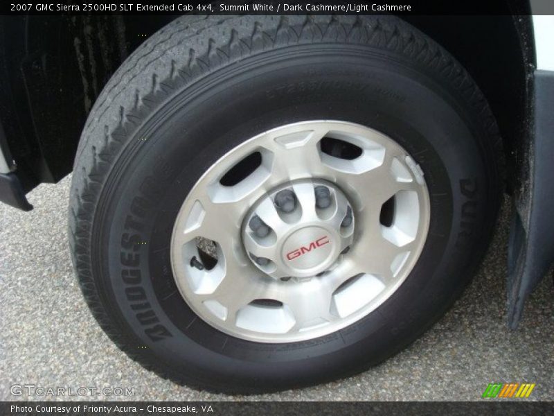 Summit White / Dark Cashmere/Light Cashmere 2007 GMC Sierra 2500HD SLT Extended Cab 4x4