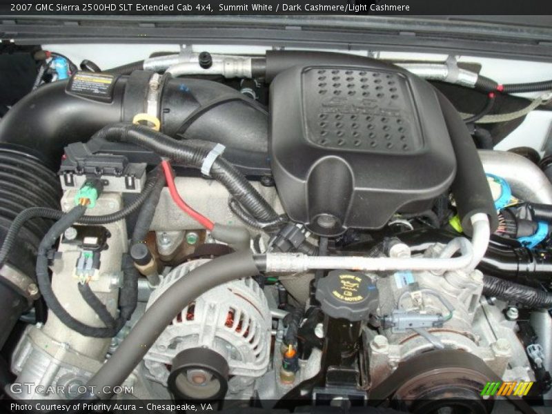 Summit White / Dark Cashmere/Light Cashmere 2007 GMC Sierra 2500HD SLT Extended Cab 4x4