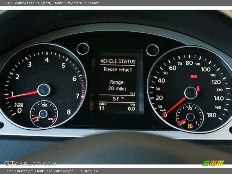 Island Grey Metallic / Black 2010 Volkswagen CC Sport