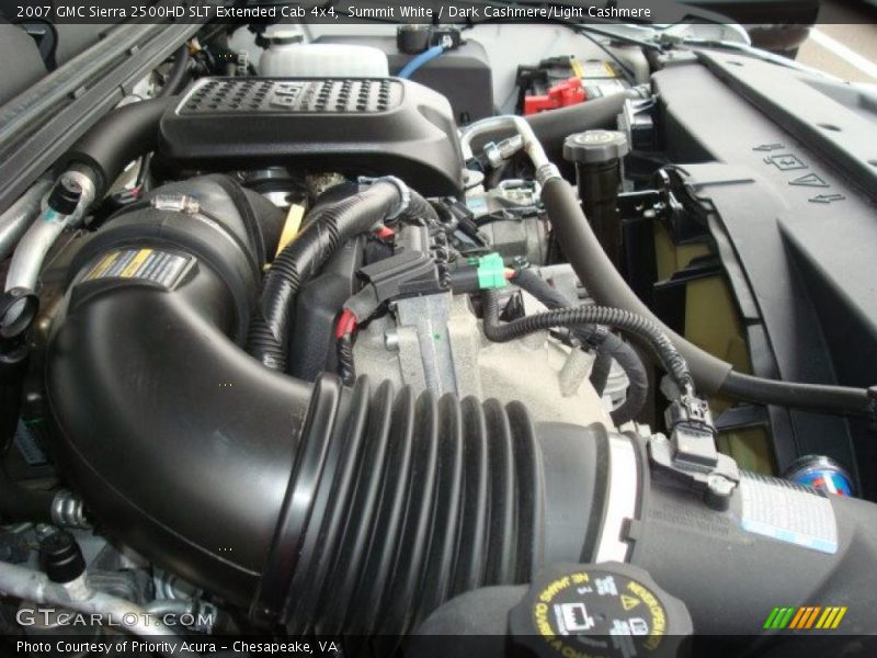 Summit White / Dark Cashmere/Light Cashmere 2007 GMC Sierra 2500HD SLT Extended Cab 4x4