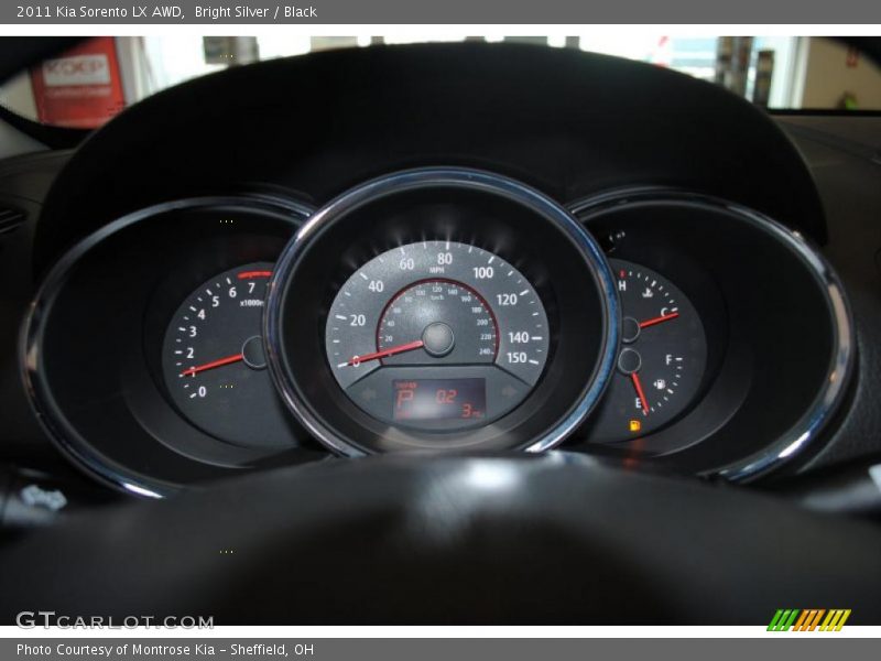 Bright Silver / Black 2011 Kia Sorento LX AWD