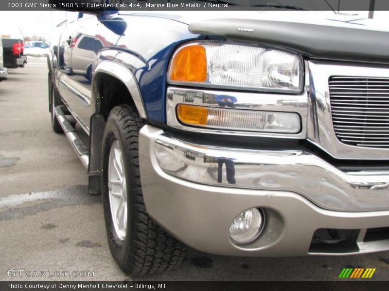 Marine Blue Metallic / Neutral 2003 GMC Sierra 1500 SLT Extended Cab 4x4