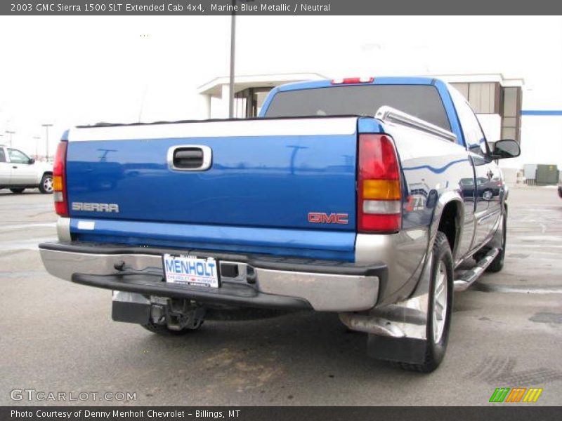 Marine Blue Metallic / Neutral 2003 GMC Sierra 1500 SLT Extended Cab 4x4