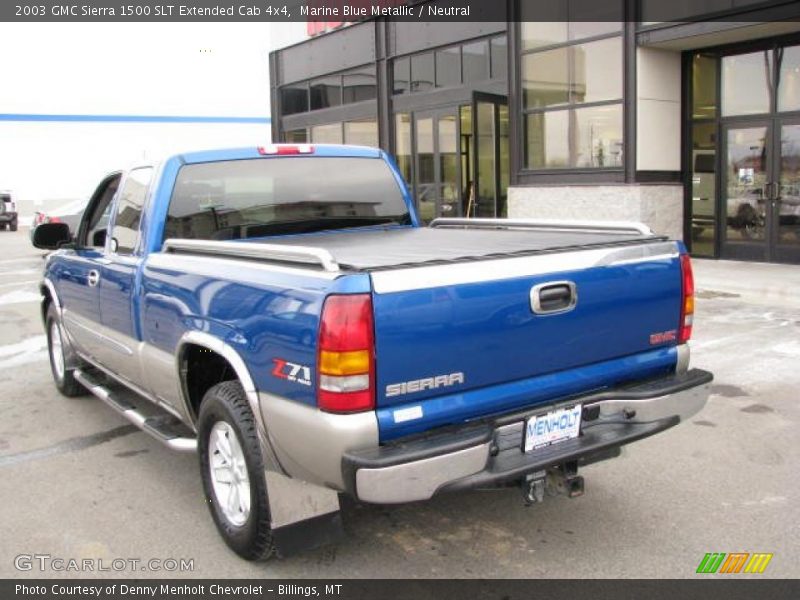Marine Blue Metallic / Neutral 2003 GMC Sierra 1500 SLT Extended Cab 4x4
