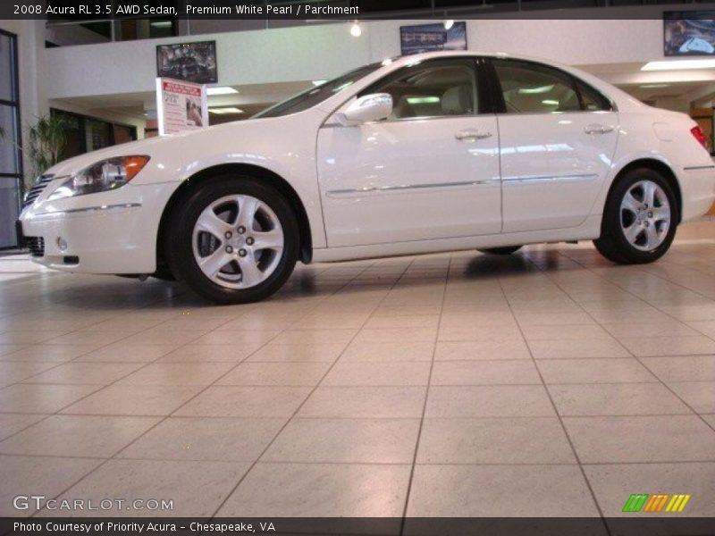 Premium White Pearl / Parchment 2008 Acura RL 3.5 AWD Sedan