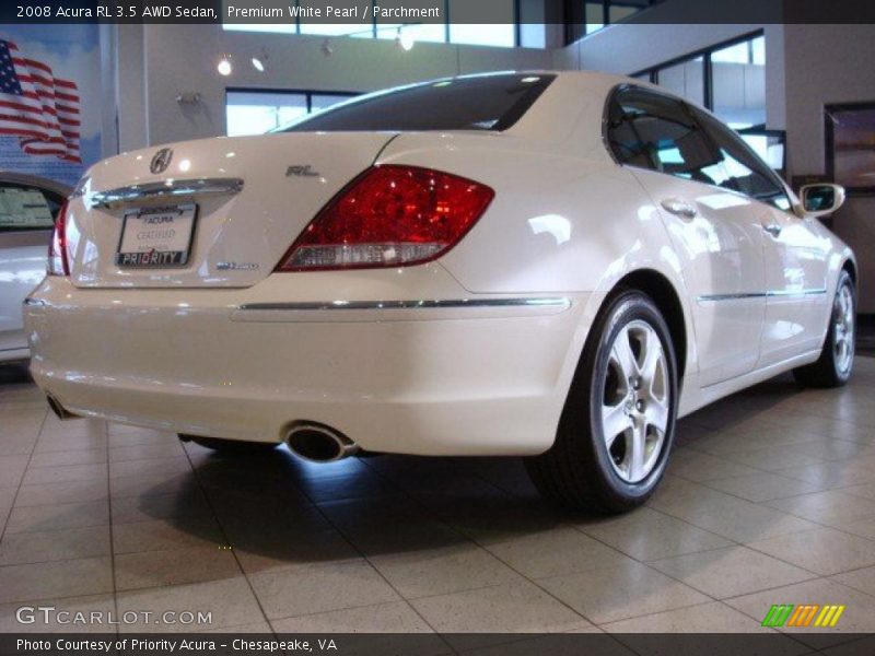Premium White Pearl / Parchment 2008 Acura RL 3.5 AWD Sedan