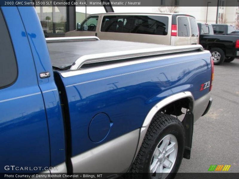 Marine Blue Metallic / Neutral 2003 GMC Sierra 1500 SLT Extended Cab 4x4