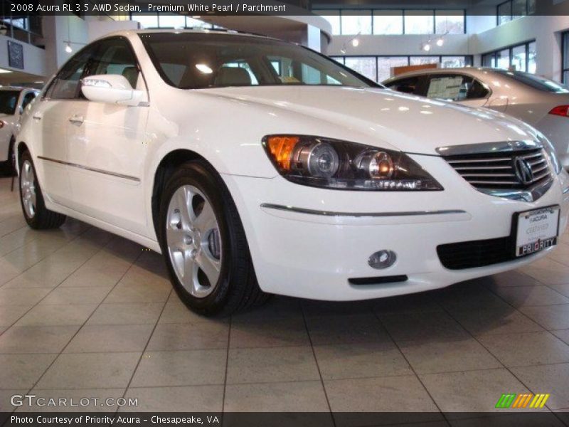 Premium White Pearl / Parchment 2008 Acura RL 3.5 AWD Sedan