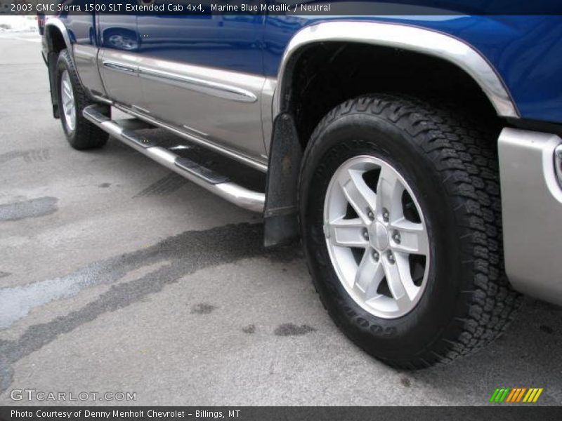 Marine Blue Metallic / Neutral 2003 GMC Sierra 1500 SLT Extended Cab 4x4