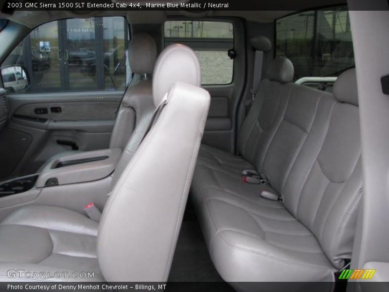 Marine Blue Metallic / Neutral 2003 GMC Sierra 1500 SLT Extended Cab 4x4