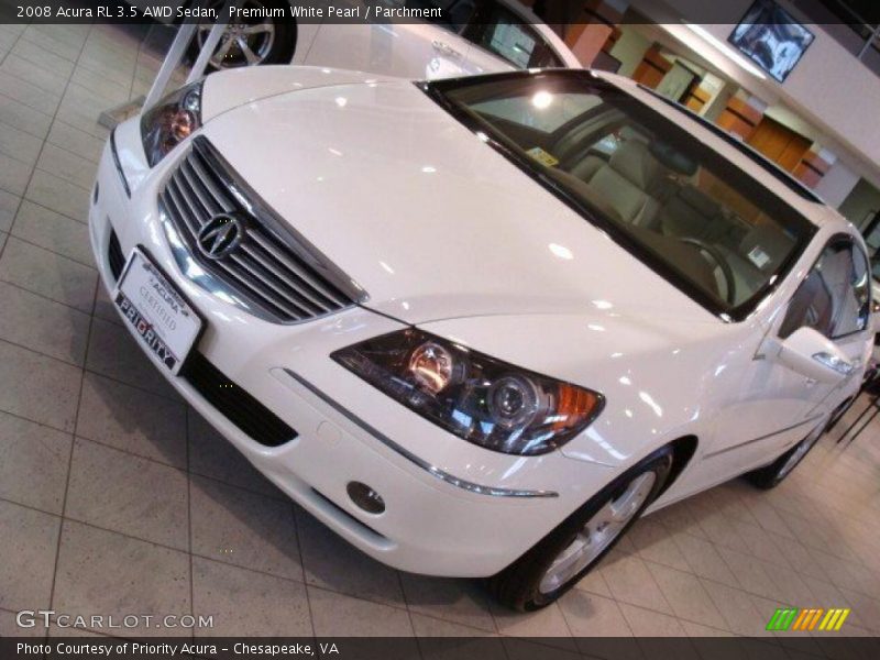 Premium White Pearl / Parchment 2008 Acura RL 3.5 AWD Sedan
