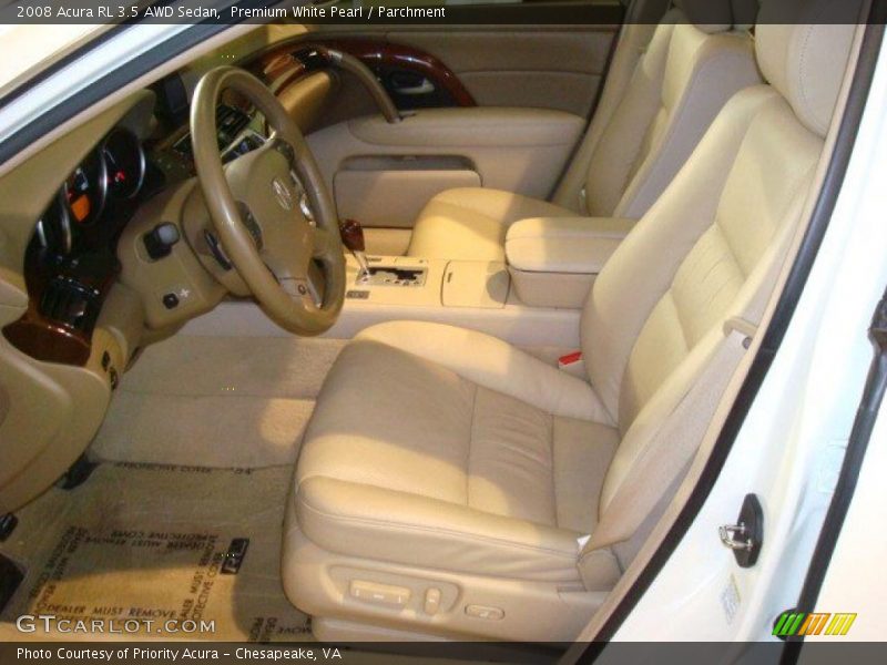 Premium White Pearl / Parchment 2008 Acura RL 3.5 AWD Sedan