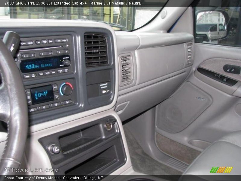 Marine Blue Metallic / Neutral 2003 GMC Sierra 1500 SLT Extended Cab 4x4