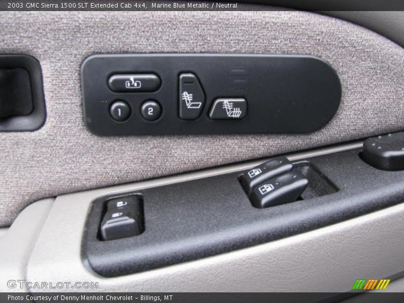 Marine Blue Metallic / Neutral 2003 GMC Sierra 1500 SLT Extended Cab 4x4